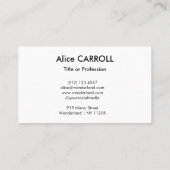 Carte De Visite Claude Monet - Impression, lever du soleil - Code  (Dos)
