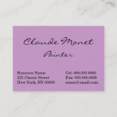 Carte De Visite Claude Monet : Iris dans le jardin de Monet (Dos)