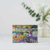 Carte De Visite Claude Monet : Jardin d'iris par Giverny (Debout devant)