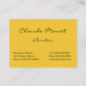 Carte De Visite Claude Monet : Jardin d'iris par Giverny (Dos)