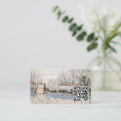 Carte De Visite Claude Monet - La Pie - Code QR (Debout devant)