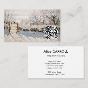 Carte De Visite Claude Monet - La Pie - Code QR