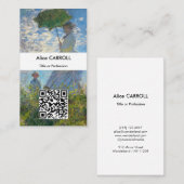 Carte De Visite Claude Monet - La Promenade - Code QR (Devant / Derrière)