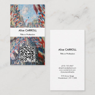 Carte De Visite Claude Monet - La Rue Montorgueil, Paris - Code QR