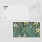 Carte De Visite Claude Monet | les iris jaunes (Devant / Derrière)