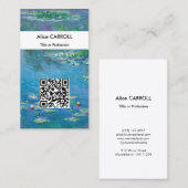 Carte De Visite Claude Monet - Lys d'eau 1906 - Code QR (Devant / Derrière)