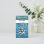 Carte De Visite Claude Monet - Nymphéas 1906 - Code QR (Debout devant)