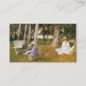 Carte De Visite Claude Monet Painting, Edge of a Wood par Sargent (Dos)