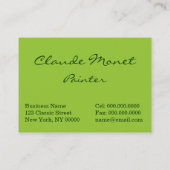 Carte De Visite Claude Monet : Pont au-dessus d'un étang des (Dos)