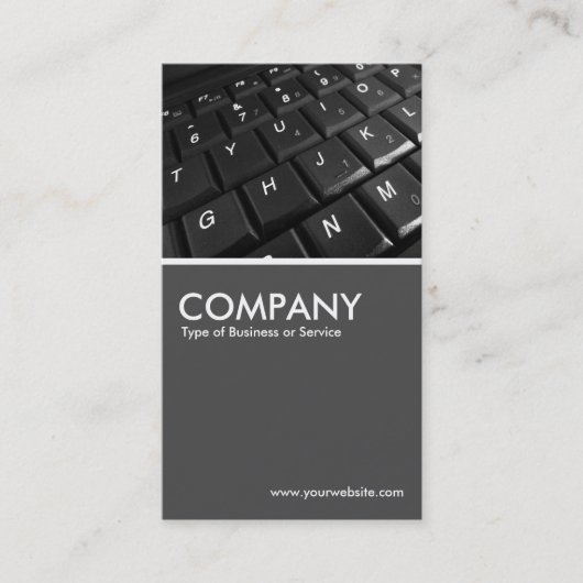 Carte De Visite Clavier - 70pc gris (Devant)
