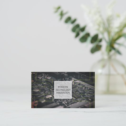 Carte De Visite Clavier | Coder | Programmeur | Circuit Board (Debout devant)