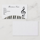 Carte De Visite Clavier de G-Clef et de piano (Devant / Derrière)