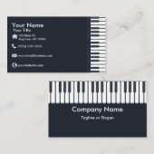 Carte De Visite Clavier de piano (Devant / Derrière)