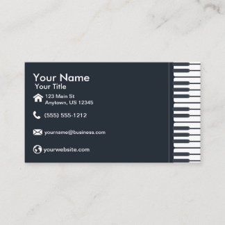 Carte De Visite Clavier de piano