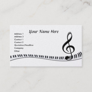 Carte De Visite Clavier de piano de G-Clef