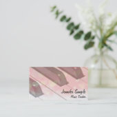 Carte De Visite Clavier de piano élégant professionnel professeur  (Debout devant)