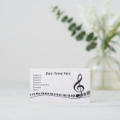 Carte De Visite Clavier de piano G-Clef (Debout devant)