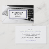 Carte De Visite Clavier de technicien de réparation informatique F (Devant / Derrière)