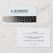 Carte De Visite Clavier du technicien de réparation informatique (Devant / Derrière)