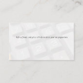 Carte De Visite Clavier et fondu de la calculatrice (Dos)