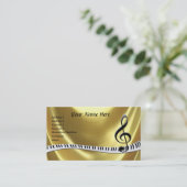 Carte De Visite Clavier G-Clef Gold Piano (Debout devant)