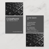 Carte De Visite Clavier II - Gris 70 pc (Devant / Derrière)