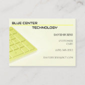 Carte De Visite Clavier Jaune Technologie de l'information (Devant)