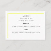 Carte De Visite Clavier Jaune Technologie de l'information (Dos)