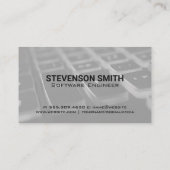 Carte De Visite Clavier Lit Bleu | Code de programmation (Dos)