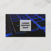 Carte De Visite Clavier Lit Bleu | Code de programmation (Devant)