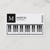 Carte De Visite Clavier - Logo et Panneau v2 - Noir (Devant)