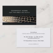 Carte De Visite Clavier noir du technicien de réparation informati (Devant / Derrière)