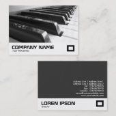Carte De Visite Clavier - noir et blanc (Devant / Derrière)
