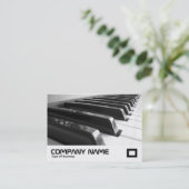 Carte De Visite Clavier - noir et blanc (Debout devant)