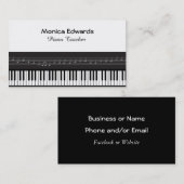 Carte De Visite Clavier pour piano (Devant / Derrière)