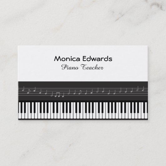 Carte De Visite Clavier pour piano (Devant)