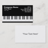 Carte De Visite Clavier pour piano (Devant / Derrière)