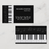 Carte De Visite Clavier pour piano (Devant / Derrière)