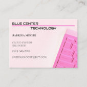 Carte De Visite Clavier rose Technologie de l'information (Devant)