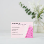 Carte De Visite Clavier rose Technologie de l'information (Debout devant)