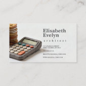 Carte De Visite Clay-Crafted Financial Tools (Dos)