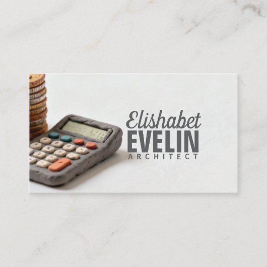 Carte De Visite Clay-Crafted Financial Tools (Devant)