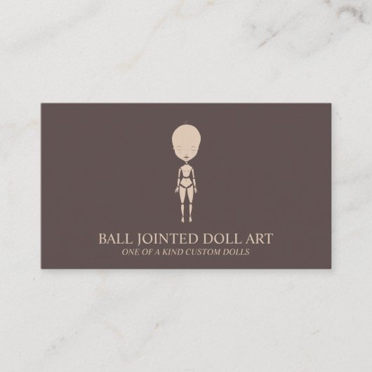 Carte De Visite Clay Doll Maker Artiste Mannequin Mode (Devant)