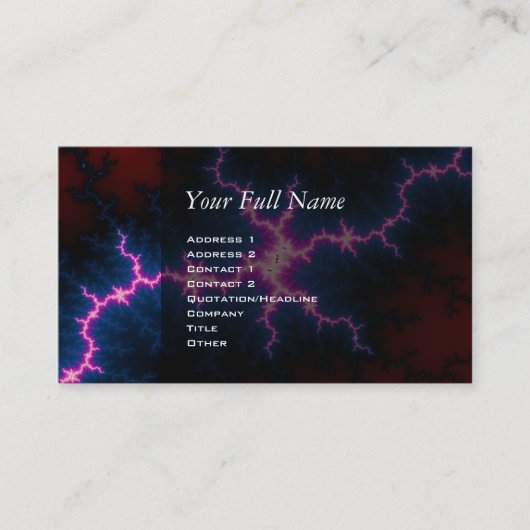 Carte De Visite Clé - Art Fractal (Devant)