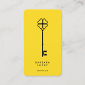 Carte De Visite Clé Clé Clé Clé Clé Jaune Classique Moderne (Devant)