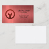 Carte De Visite Clé | Construction | Bricoleur (Devant / Derrière)