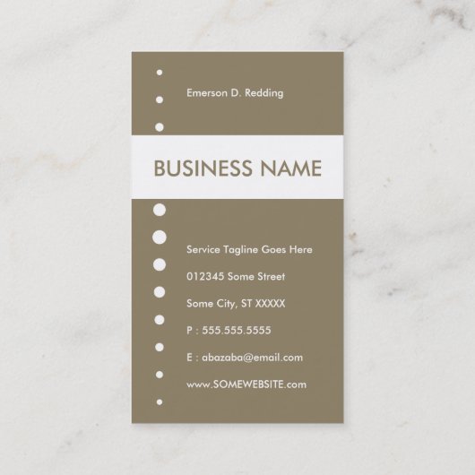 Carte De Visite clé d'accueil (Dos)