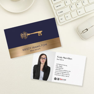 Carte De Visite clé de courtier professionnel immobilier insérer l