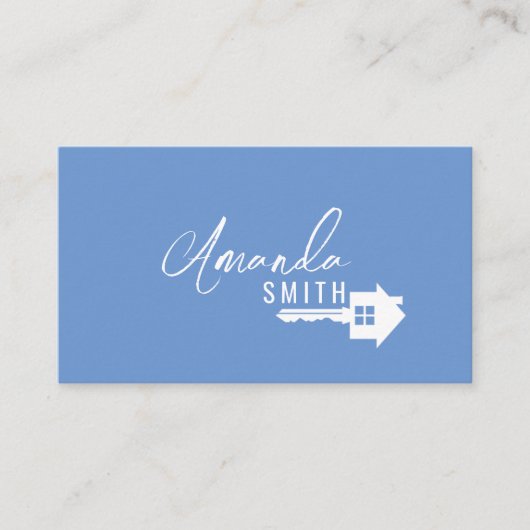 Carte De Visite Clé de la Maison Blanche et Noire de l'Immobilier  (Devant)