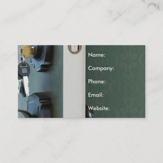 Carte De Visite Clé de porte Open House Immobilier (Devant)